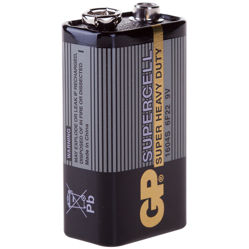 Батарейка GP Supercell MN1604 (6F22) OS1 Крона ЦЕНА ЗА 1ШТ