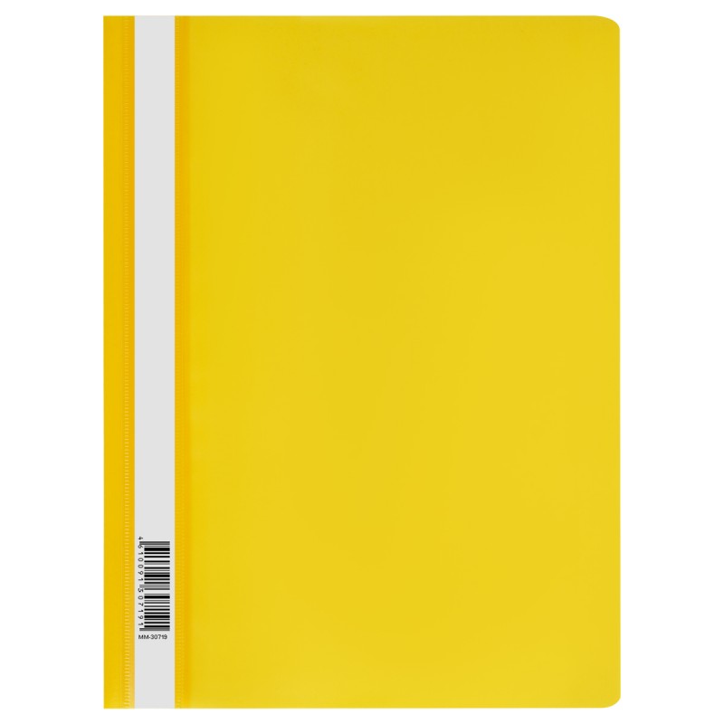 Папка-скоросшиватель пластик. СТАММ А4, 160мкм, желтая с прозр. верхом ММ-30719