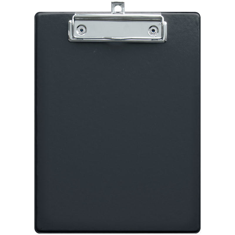 Планшет с зажимом OfficeSpace А5, ПВХ, черный ПСЗ5_68939