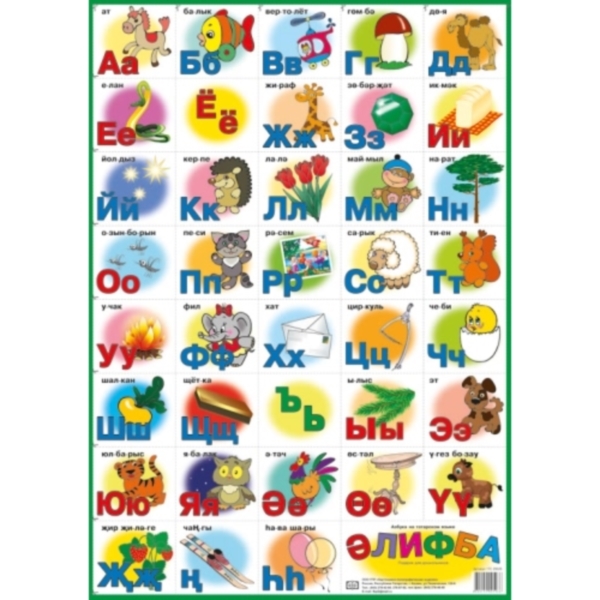 Плакат Татарский алфавит А2