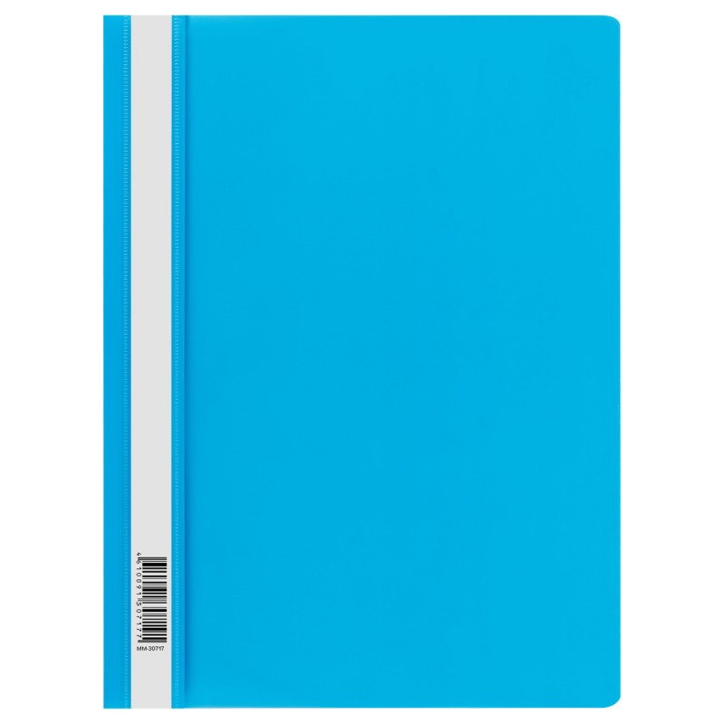Папка-скоросшиватель пластик. СТАММ А4, 160мкм, голубая с прозр. верхом ММ-30717