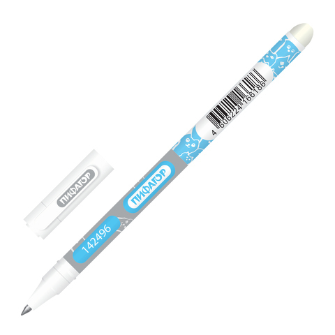 Ручка стираемая гелевая ПИФАГОР, корпус двухцветный, узел 0,5 мм, линия 0,35 мм, синяя