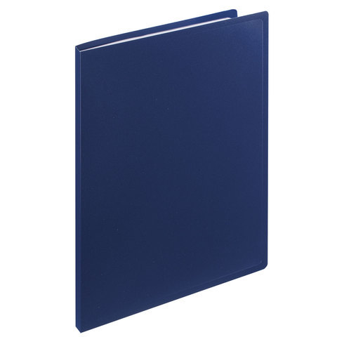 Папка 10 вкладышей STAFF, синяя, 0,5 мм