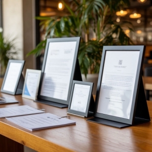 Держатели, рамки и подставки для информации, рекламы и ценников