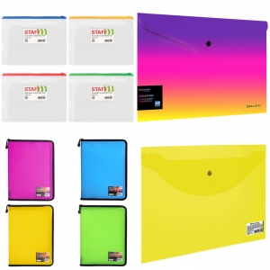 Папки-конверты пластиковые