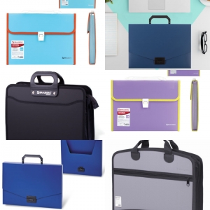 Папки и портфели из пластика и ткани