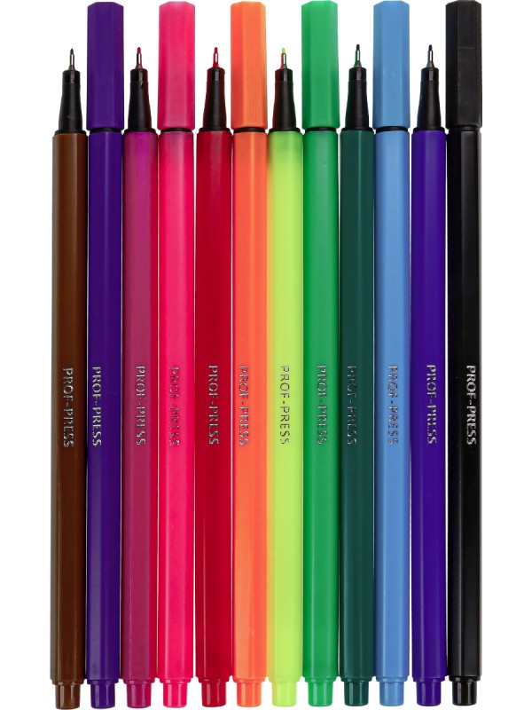 Набор ручек капиллярных (НР-4743) 12 цв, гексагональный корпус, d=0,4 мм