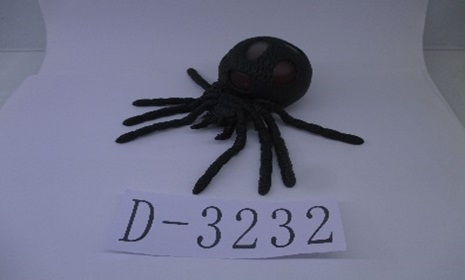 Лизун паук черный 12 см пак