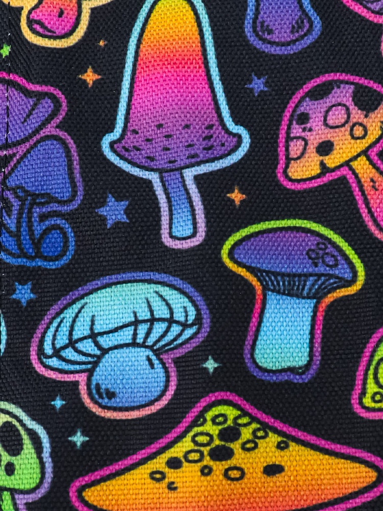 Пенал-скрутка НЕОНОВЫЕ ГРИБОЧКИ (ПН-5560) 200х50, печать на ткани