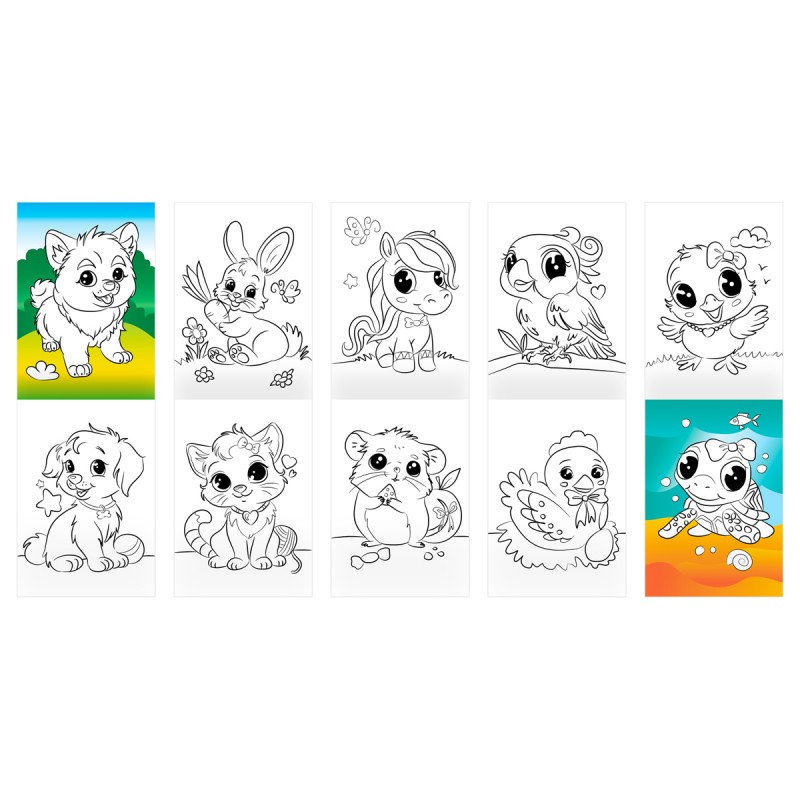 Раскраска А5, 10 стр. ТРИ СОВЫ "Для девочек"