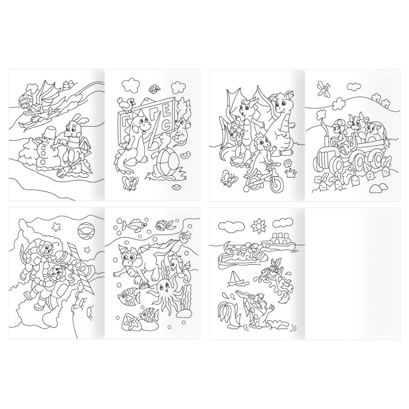 Раскраска А5, 16 стр., ТРИ СОВЫ "Для мальчиков"