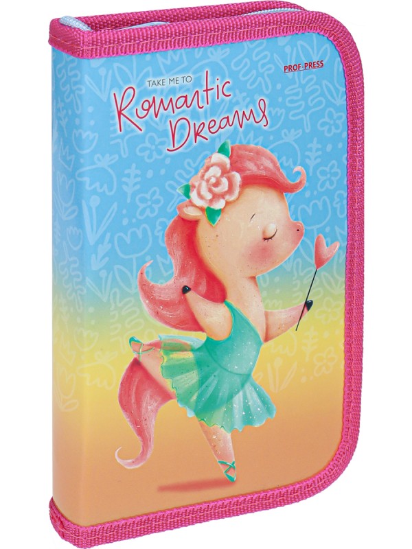 Пенал 1-секц, большой, с отк.планкой ПОНИ БАЛЕРИНА (190х115) ламинир. картон