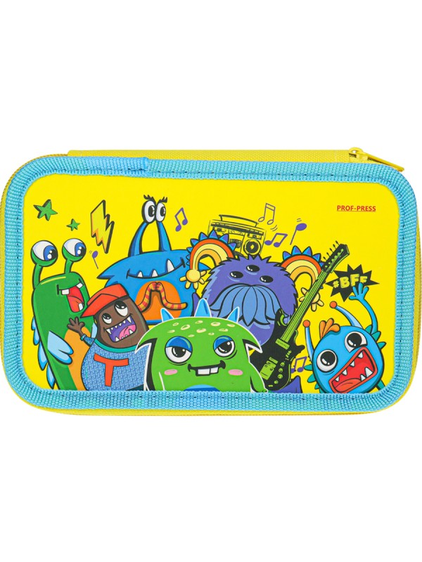 Пенал 2-секц, большой ВЕЧЕРИНКА МОНСТРИКОВ-1190х115, софт-тач