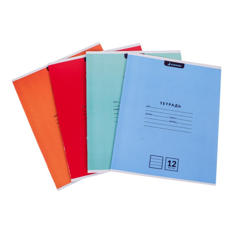 Тетрадь школьная "Classic" А5 12л лин 98% 8 цв микс (Funguru)