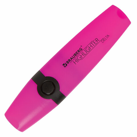 Текстовыделитель BRAUBERG DELTA, РОЗОВЫЙ, линия 1-5 мм, 151721