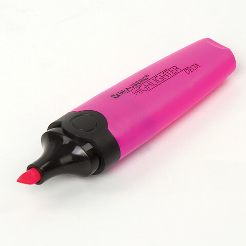 Текстовыделитель BRAUBERG DELTA, РОЗОВЫЙ, линия 1-5 мм, 151721