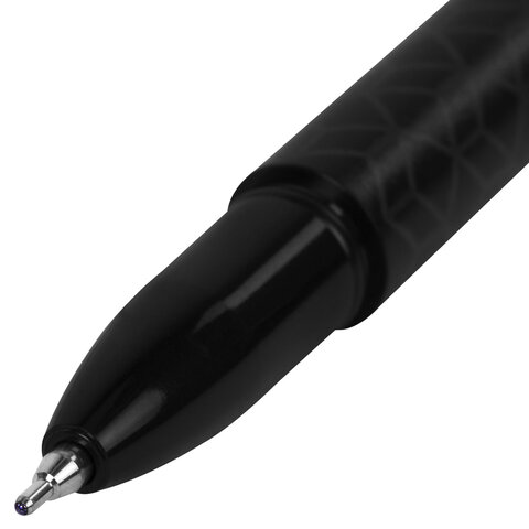 Ручка шариковая масляная BRAUBERG BLACK PEN, СИНЯЯ, игольчатый узел 0,7 мм, линия письма 0,35 мм, 144325