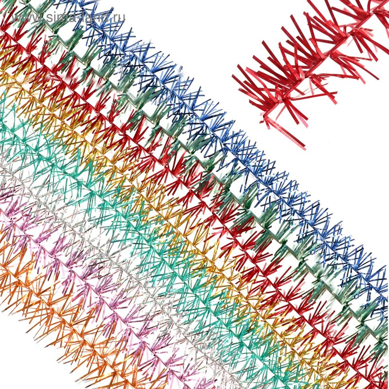 Мишура новогодняя «Эффект», d=2 см, L-197 см, МИКС