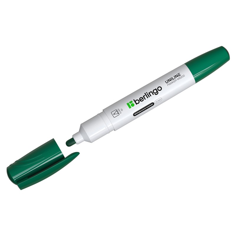Маркер для белых досок Berlingo "Uniline WB200" зеленый, пулевидный, 2мм PM6211