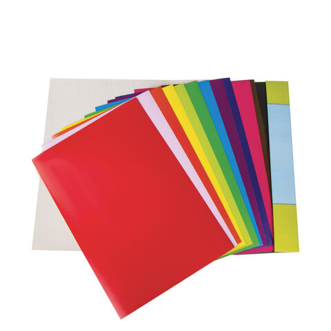 Картон цветной А4 МЕЛОВАННЫЙ (глянцевый), 12 листов 12 цветов, в папке, ЮНЛАНДИЯ, 200х290 мм, "ЮНЛАНДИК НА ПОЛЯНКЕ"