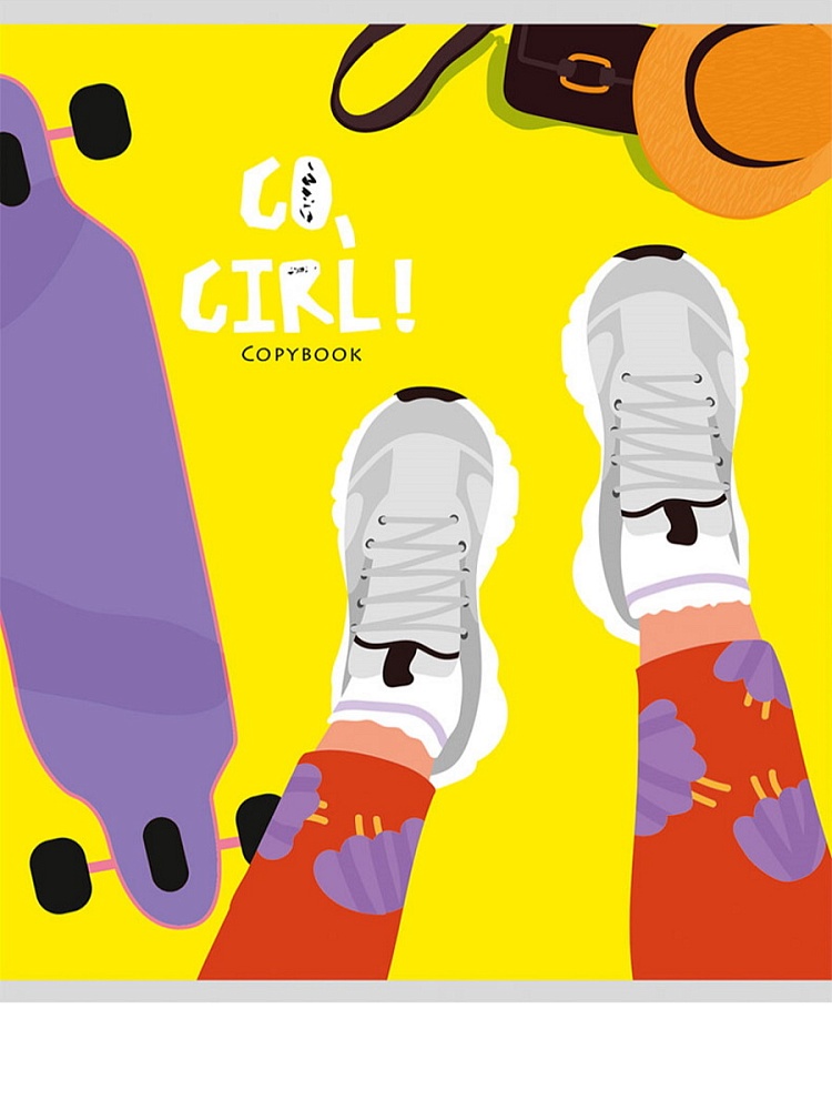 Тетрадь КЛЕТКА 48л. БЕГ НА КОЛЁСИКАХ (48-9623) цв мел обл, 5 диз в спайке, 6+0