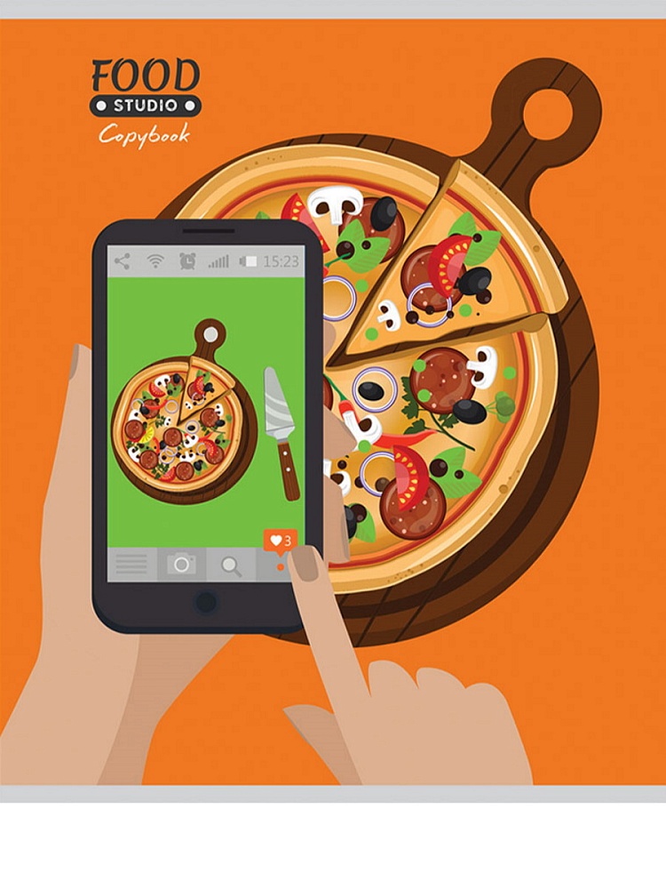 Тетрадь КЛЕТКА 48л. ПРАЗДНИК ГУРМАНА (48-9620) цв мел обл, 5 диз в спайке, 6+0