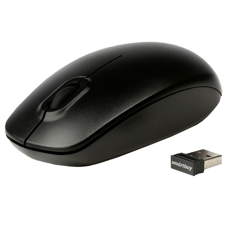 Мышь беспроводная Smartbuy ONE, USB, черная, 2btn+Roll