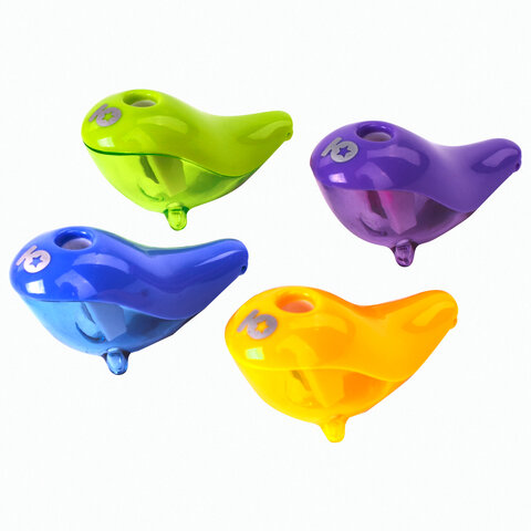 Точилка ЮНЛАНДИЯ "Морской котик", с контейнером, пластиковая, корпус ассорти