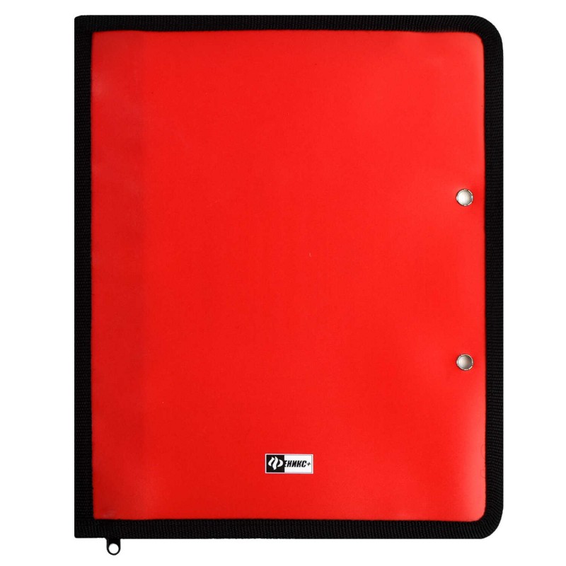 Папка для канцелярских принадлежностей арт.46711 КАНЦЕЛЯРИЯ НА КРАСНОМ (А5, 25.5х20.5, одно отделение, пластик, молния, УФ печать, )