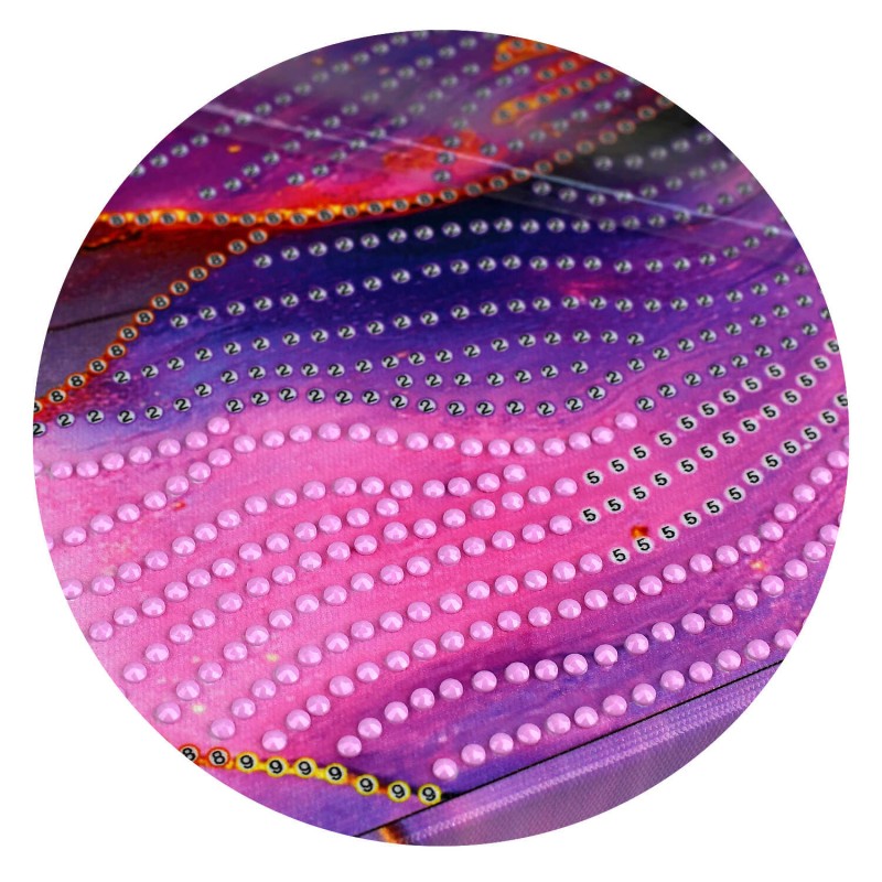 Алмазная мозаика с частичной выкладкой (набор для творчества) арт. 71436 / 25 ПАСТЕЛЬНАЯ БАБОЧКА, размер: 30*30 см, (11 цветов страз, холст на подрам