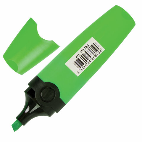 Текстовыделитель BRAUBERG "DELTA", ЗЕЛЕНЫЙ, линия 1-5 мм