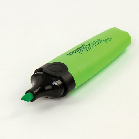 Текстовыделитель BRAUBERG "DELTA", ЗЕЛЕНЫЙ, линия 1-5 мм