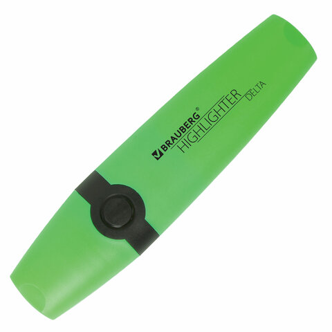 Текстовыделитель BRAUBERG "DELTA", ЗЕЛЕНЫЙ, линия 1-5 мм