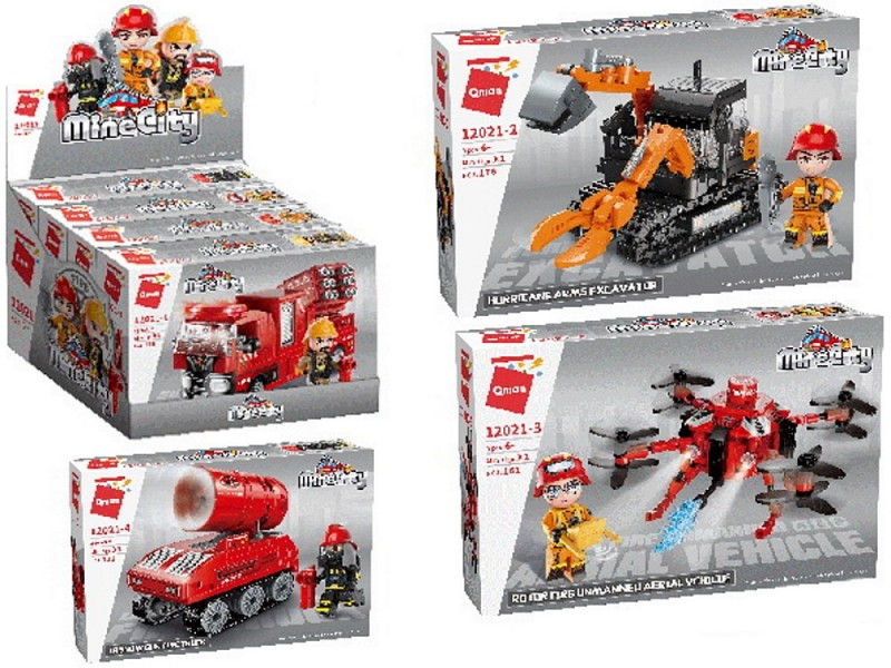 Конструктор пластиковый "Спецтехника" (в шоубоксе 4 шт.) ( Арт. 12021Q) кратно 4