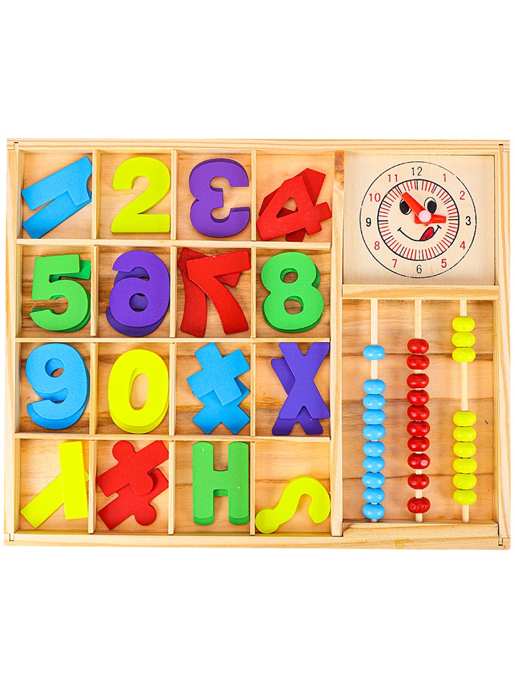 Деревянная игрушка. Учимся считать. Набор для счёта "УЧИМСЯ СЧИТАТЬ" со счётами (Арт. ИД-1394)