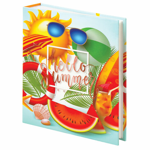 Фотоальбом BRAUBERG "Здравствуй, лето" на 200 фото 10х15 см, твердая обложка, термосварка