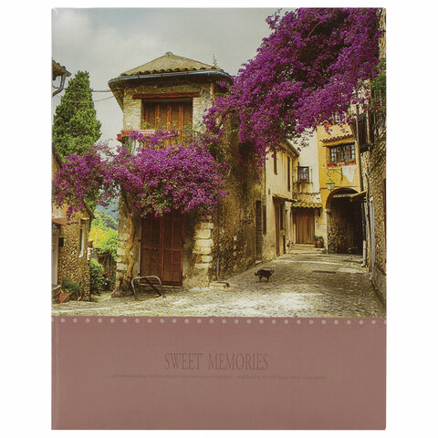 Фотоальбом BRAUBERG "Цветущая улица" на 200 фото 10х15 см, твердая обложка, термосварка