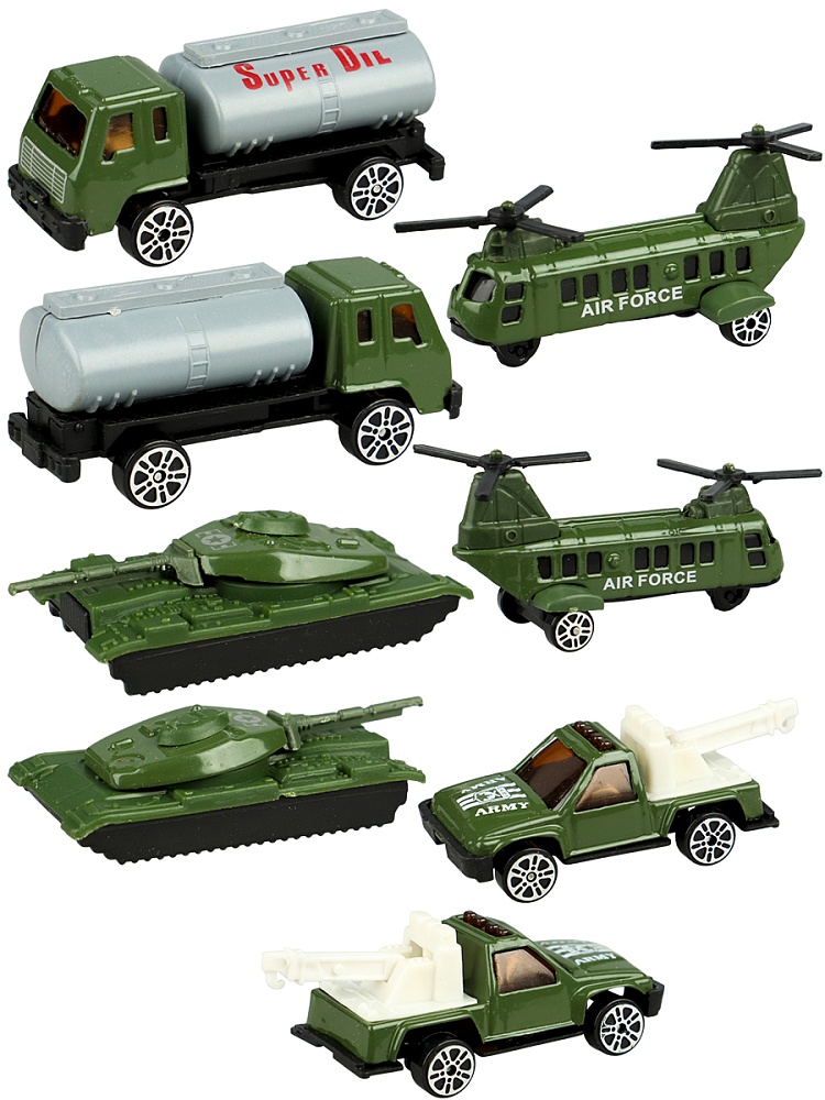 Машинка "Военная"(10,2х5,2х4,2 см, металлическая, микс, 24 шт. в шоубоксе)(Арт. 2176214)