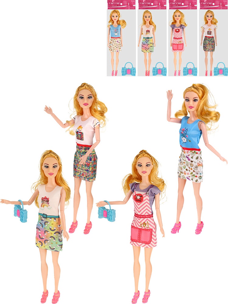 Кукла (28 см, с аксессуарами) 4 вида микс в пакете (арт. 2412621)