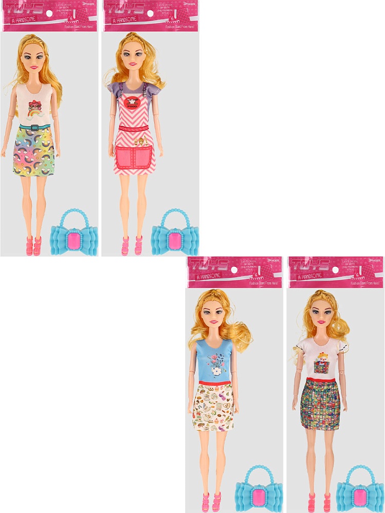 Кукла (28 см, с аксессуарами) 4 вида микс в пакете (арт. 2412621)