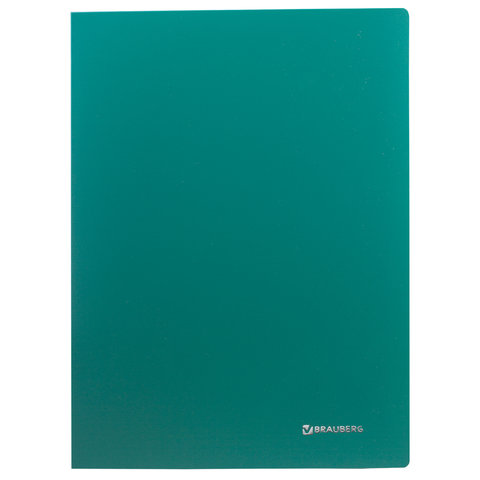 Папка 20 вкладышей BRAUBERG "Office", зеленая, 0,5 мм