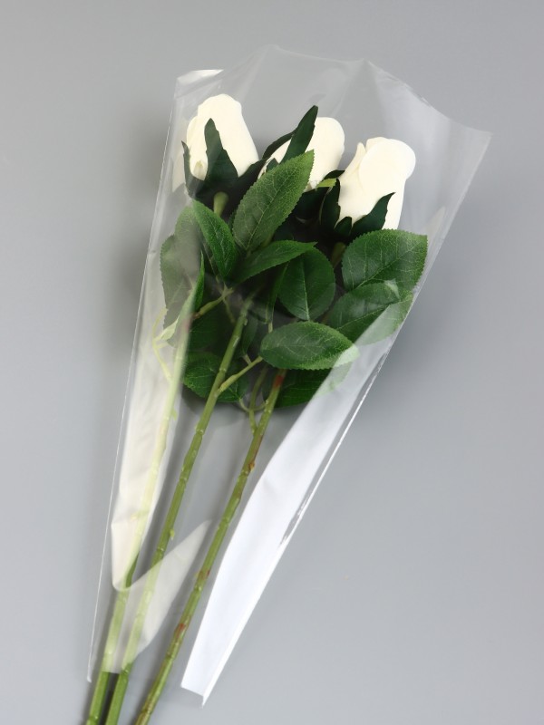 Пакет для цветов, конус, 6+23+40 см, прозрачный