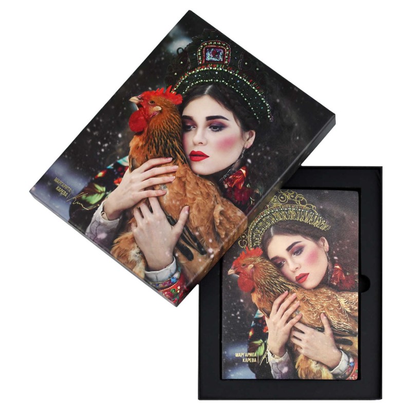 Ежедневник недатированный ESCALADA, #МАРГАРИТА КАРЕВА, А5, 120 л., арт. 70662/ 10 ЗОЛОТОЙ ПЕТУШОК (кожзам: 146x211 мм, мягкий переплёт, запаянный край