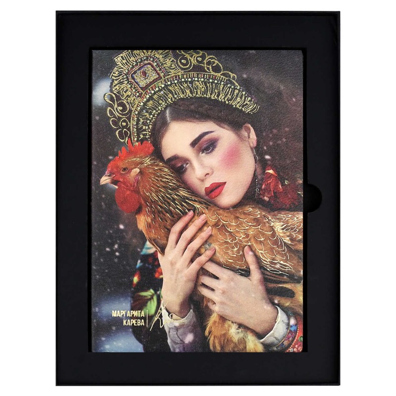 Ежедневник недатированный ESCALADA, #МАРГАРИТА КАРЕВА, А5, 120 л., арт. 70662/ 10 ЗОЛОТОЙ ПЕТУШОК (кожзам: 146x211 мм, мягкий переплёт, запаянный край