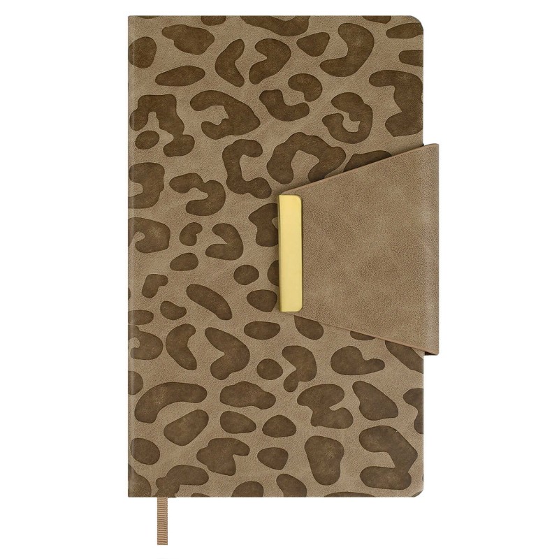 Ежедневник недатированный ESCALADA, А5, 160 л., арт. 70667/ 15 ВИНЧЕНЦО БЕЖЕВЫЙ (кожзам: 125x211 мм, твёрдый переплёт, материал обложки: искусственная