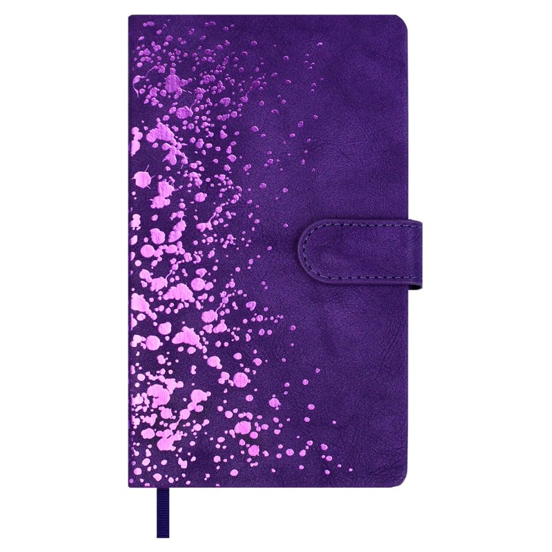 Ежедневник недатированный ESCALADA, А6+, 120 л., арт. 70678/ 20 ТИВОЛИ ФИОЛЕТОВЫЙ (кожзам: 110х190 мм, твёрдый переплёт, материал обложки: искусственн