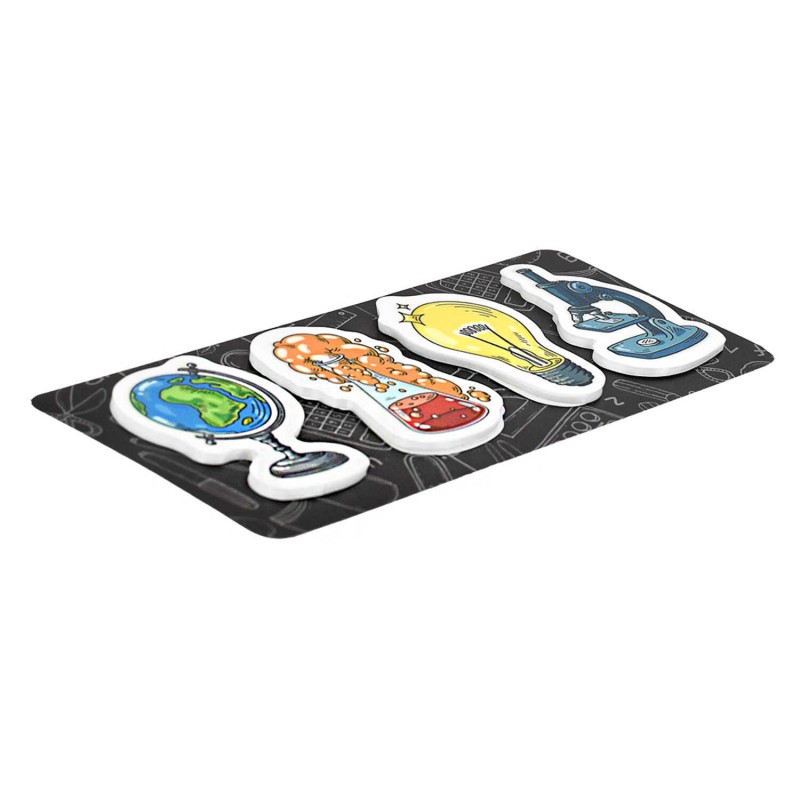 Стикеры-закладки предметные пластиковые арт. 57352 / 25 ЕСТЕСТВЕННЫЕ НАУКИ (кол-во шт. в наборе: 80, размер 30х50 мм, материал: пластик цвет/-а: полно