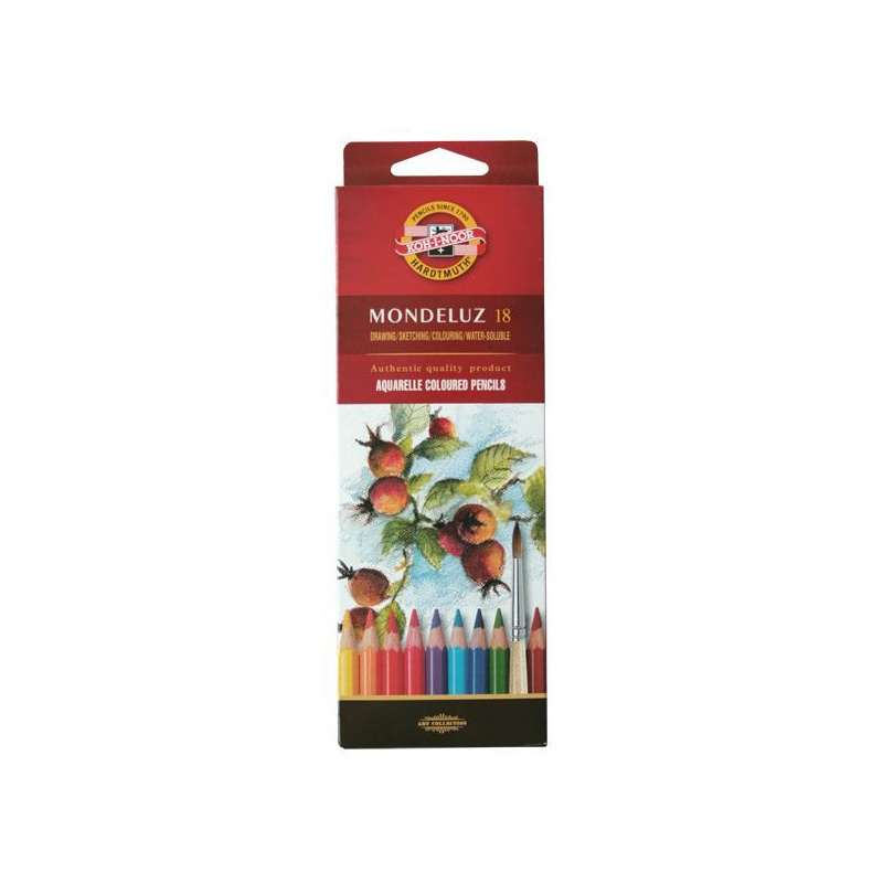 Набор карандашей акварельных MONDELUZ, 18 цв., картонная упаковка с европодвесом