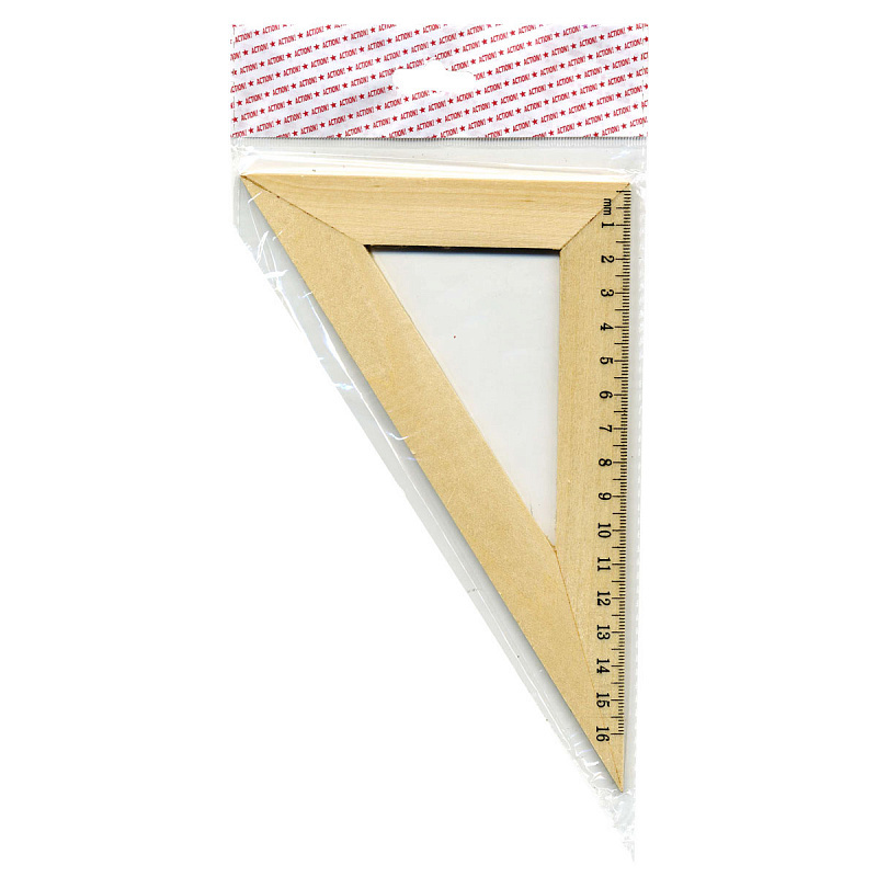 Треугольник 30*, длина 16см, деревянный, в инд.пакете с европодвесом