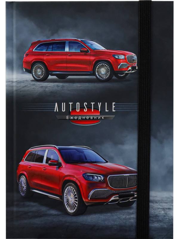 ЕЖЕДНЕВНИК А5,128л. ЯРКО-КРАСНОЕ АВТО - 1 (128-9896)7БЦ,софт-тач,лам,в.л,чер.ф,рез
